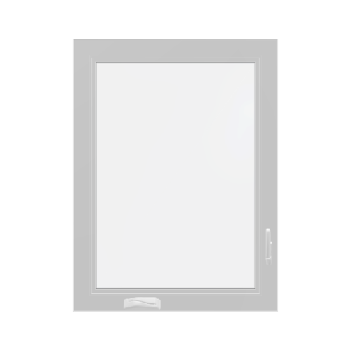 Hopper Vent with Dual Insulated Glass Unit Thermal Pane 18x6x3 Vinyl 
